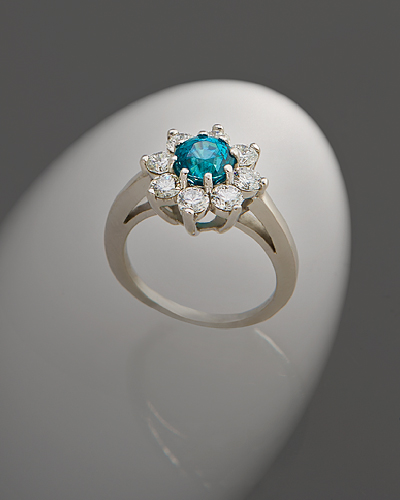 Zircon diamond ring